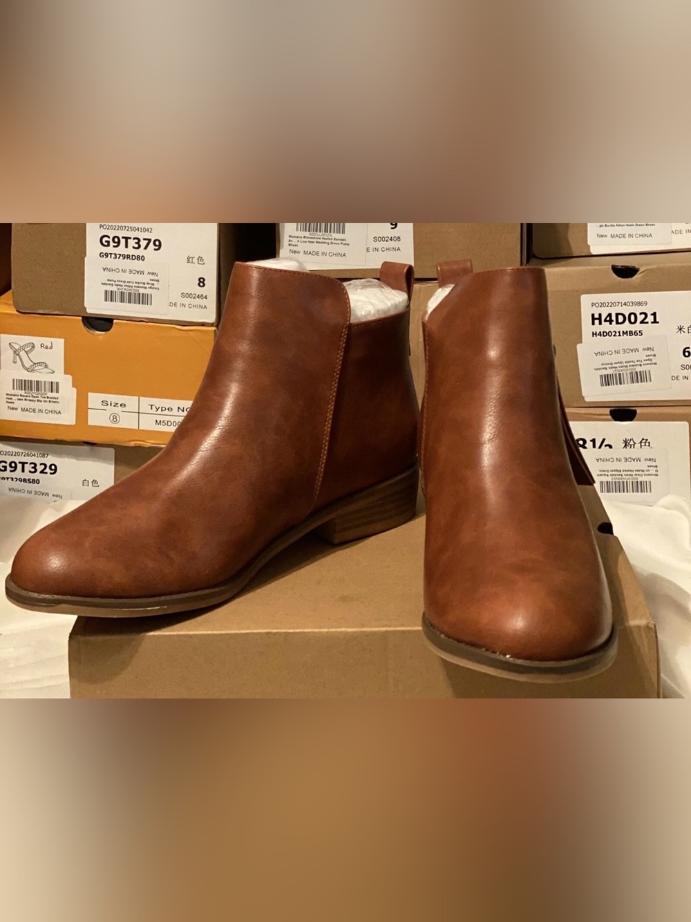 Women’sSize7 Brown Chelsea Ankle Boots NIB